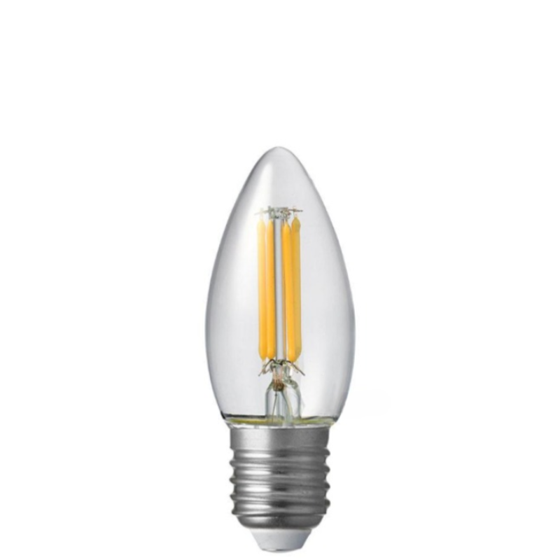 4W Candle Dimmable LED Bulb (E27) Clear in Natural White-Sparklie Lights