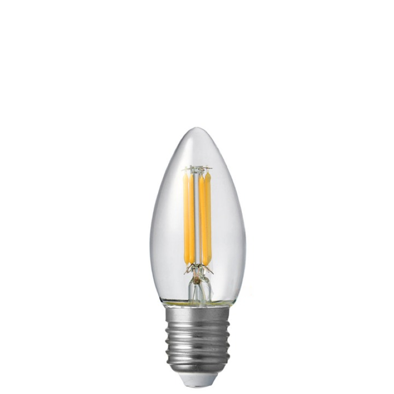 6W Candle Dimmable LED Bulb (E27) Clear in Natural White-Sparklie Lights
