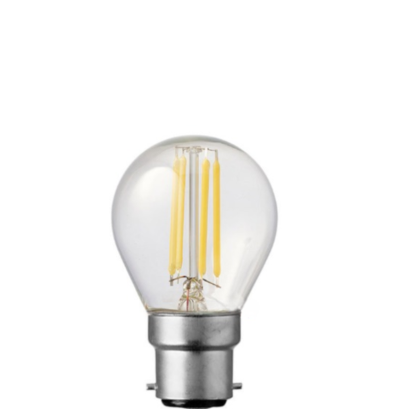 4W Fancy Round Dimmable LED Bulb (B22) Clear in Natural White-Sparklie Lights