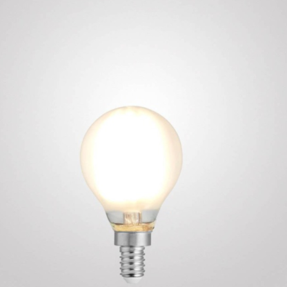 4W Fancy Round Dimmable LED Bulb (E12) Frosted in Warm White-Sparklie Lights