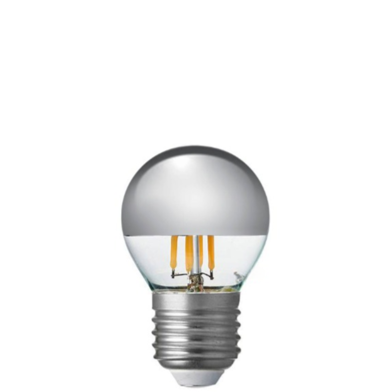 4W Fancy Round Silver Crown Dimmable LED Bulb (E27)-Sparklie Lights