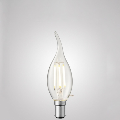 4W Flame Tip Candle Dimmable LED Bulb (B15) Clear in Natural White-Sparklie Lights