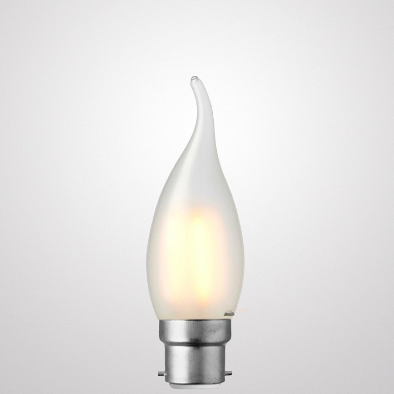 4W Flame Tip Candle Dimmable LED Bulb (B22) Frost in Warm White-Sparklie Lights