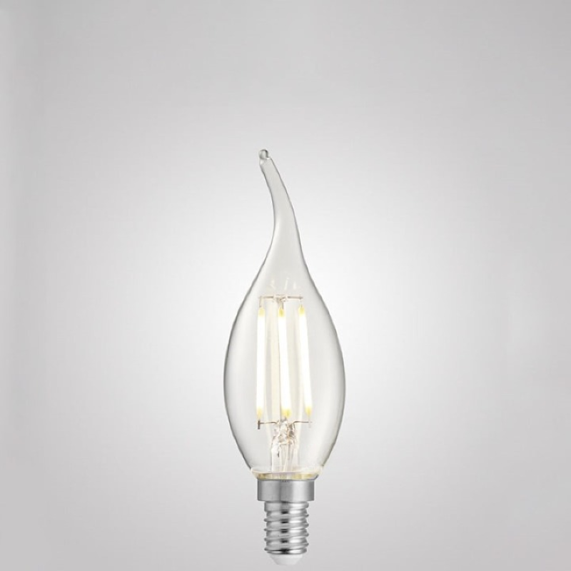 4W Flame Tip Candle Dimmable LED Bulb (E14) Clear in Natural White-Sparklie Lights