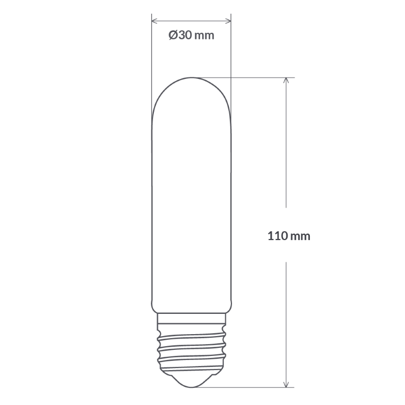 4W Tubular Dimmable LED Light Bulb (E27) Matte White-Sparklie Lights