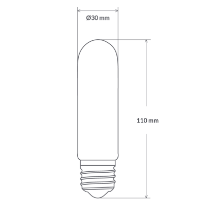 4W Tubular Dimmable LED Light Bulb (E27) Matte White-Sparklie Lights