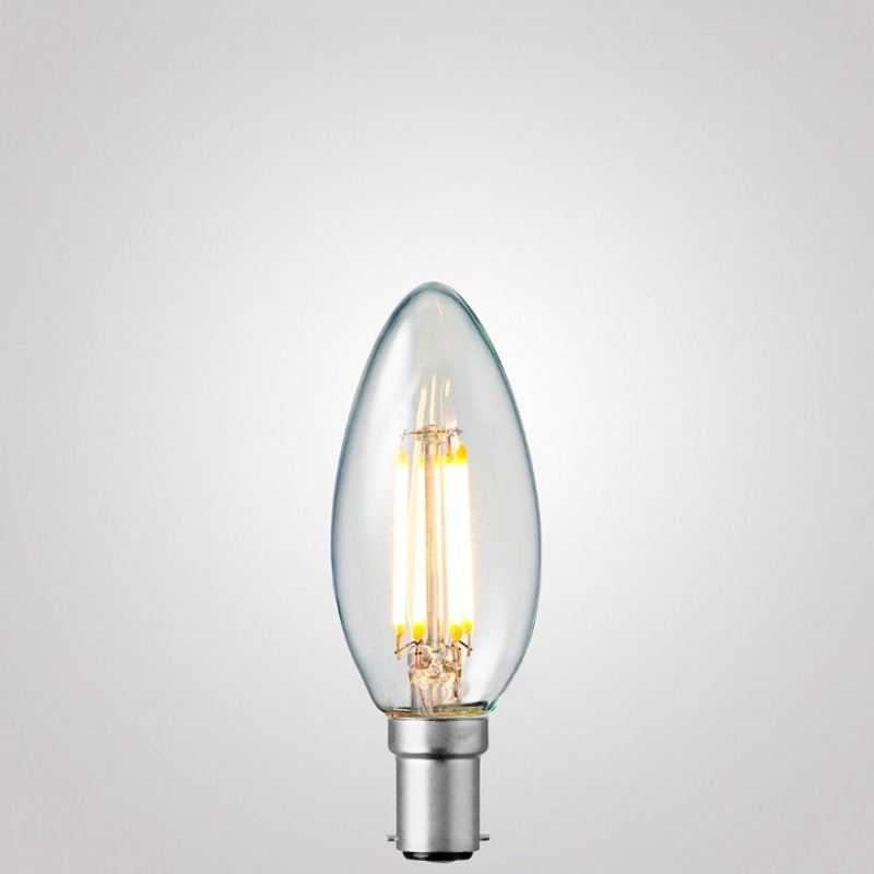 4W Candle Dimmable LED Bulb (B15) Clear in Warm White-Sparklie Lights