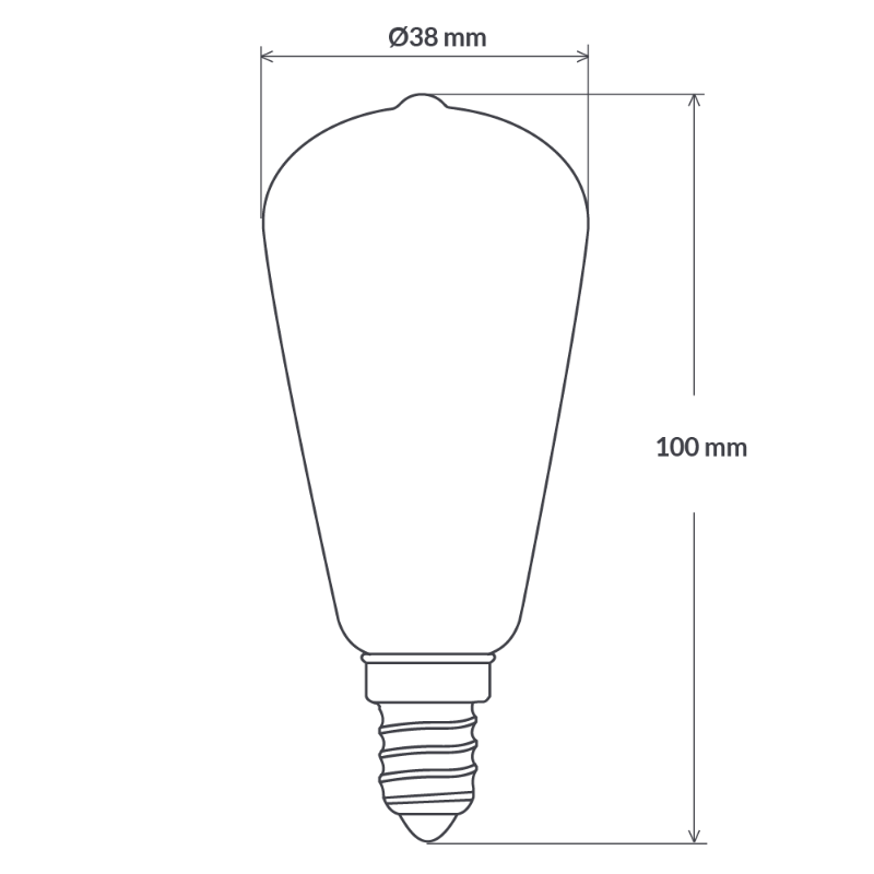 3W Mini Edison Spiral LED Bulb (E14) in Extra Warm White-Sparklie Lights