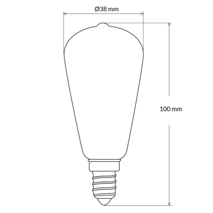 3W Mini Edison Spiral LED Bulb (E14) in Extra Warm White-Sparklie Lights