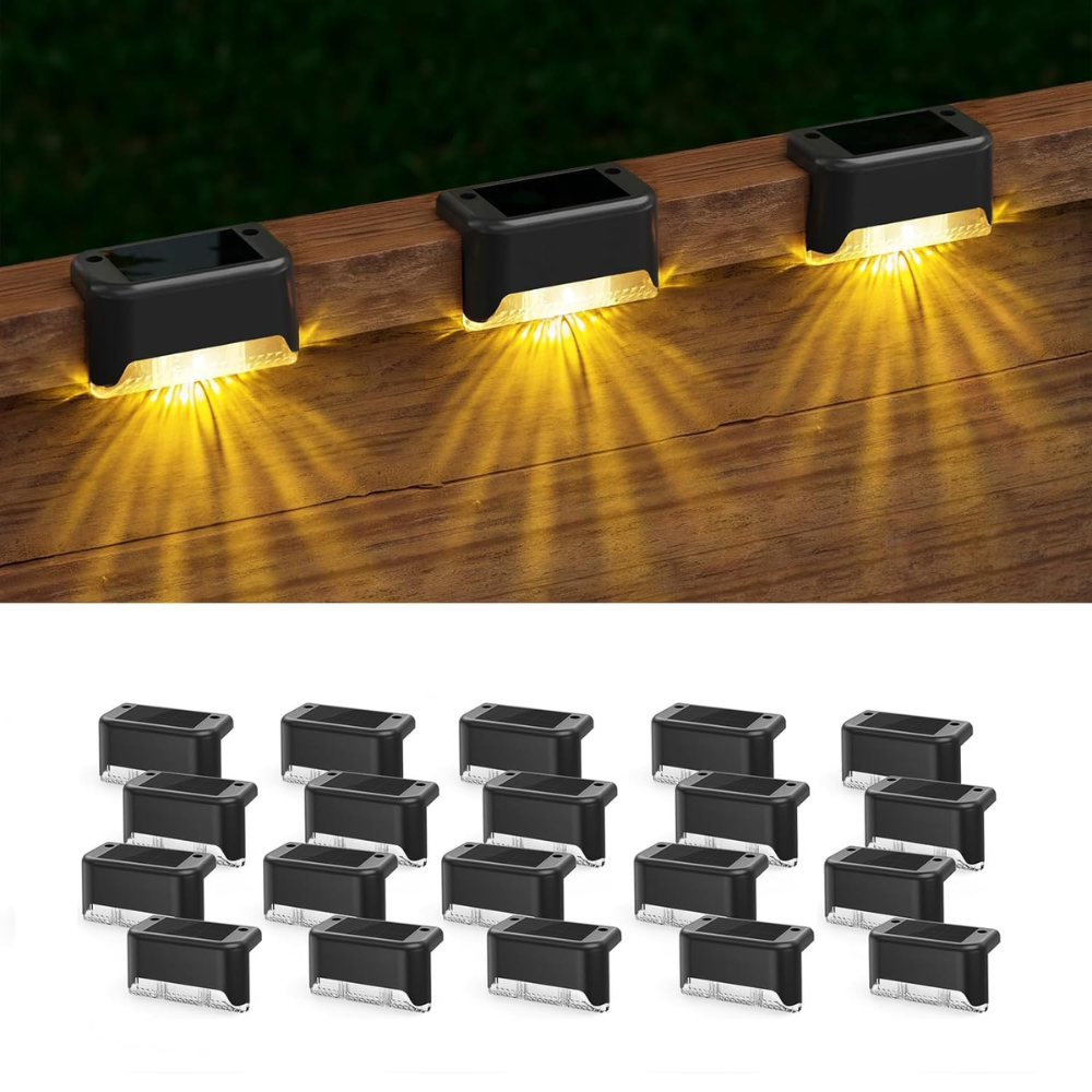 Solar Deck Lights Outdoor  Waterproof LED