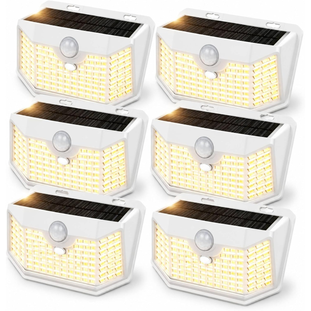 Outdoor Waterproof 120 LED Solar IP65 Wall Light With Motion Sensor And 3 Lighting Modes