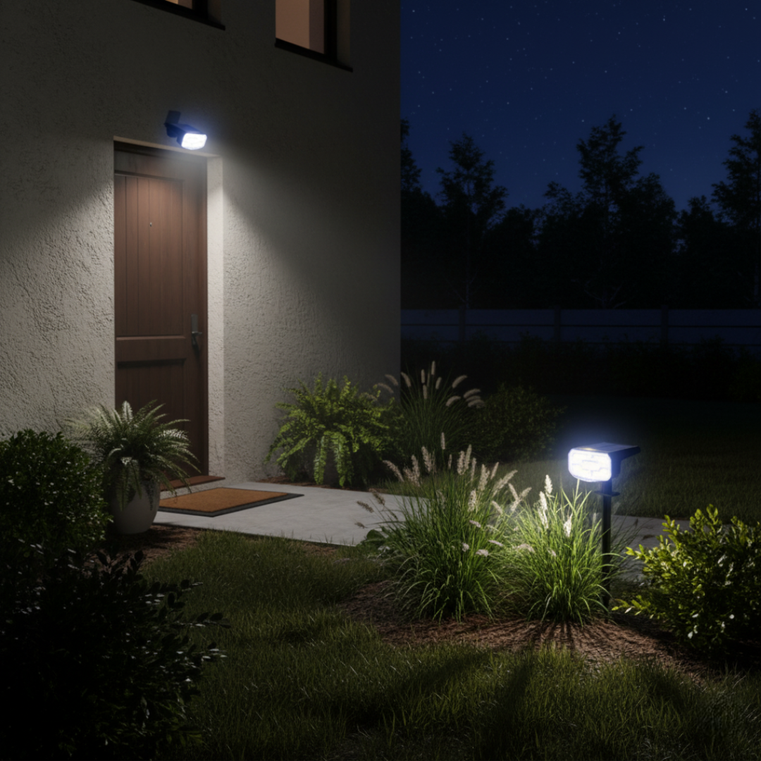 Solar Spot Lights Outdoor Waterproof 4 Pack