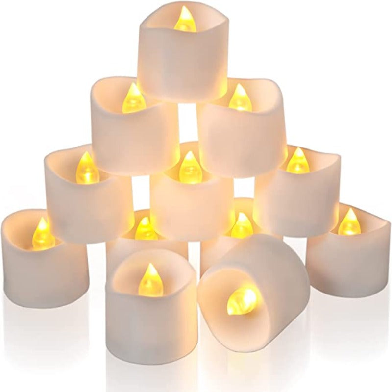 LED Tea Lights with Timer, Built-in 6 Hours Timer Tea Lights, Votive Candles Battery Operated, Flameless Candles with Timer-Sparklie Lights