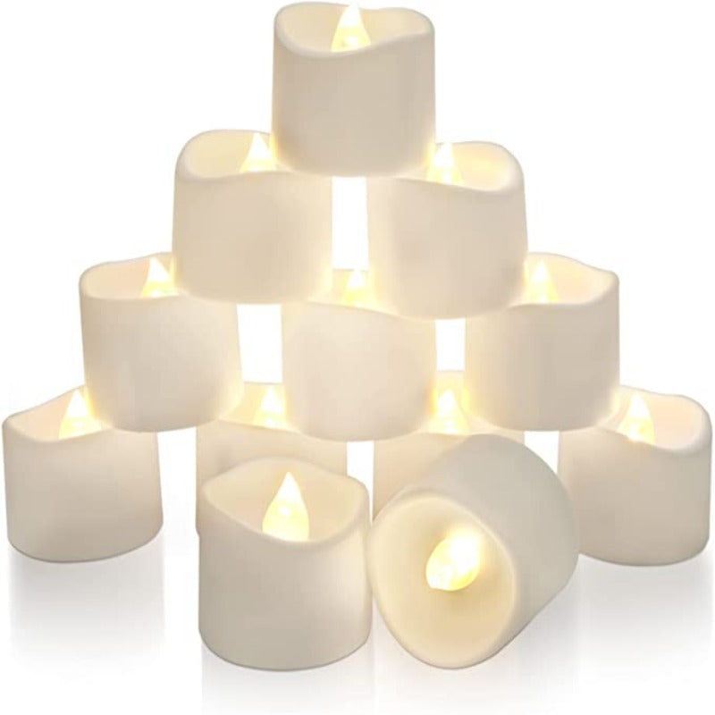 LED Tea Lights with Timer, Built-in 6 Hours Timer Tea Lights, Votive Candles Battery Operated, Flameless Candles with Timer-Sparklie Lights