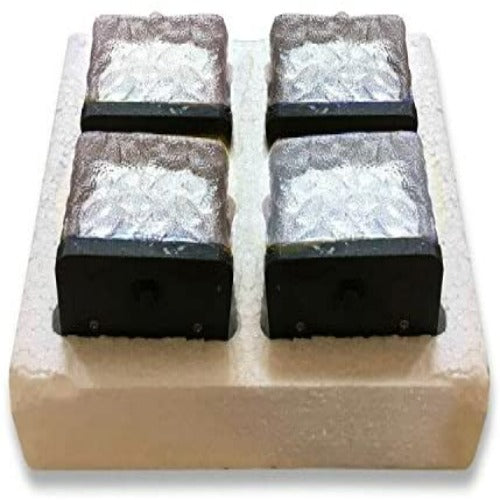 Solar-Powered Heavy Duty Brick Path Lights - Pack of 4 | Decorative Outdoor Pavers-Sparklie Lights