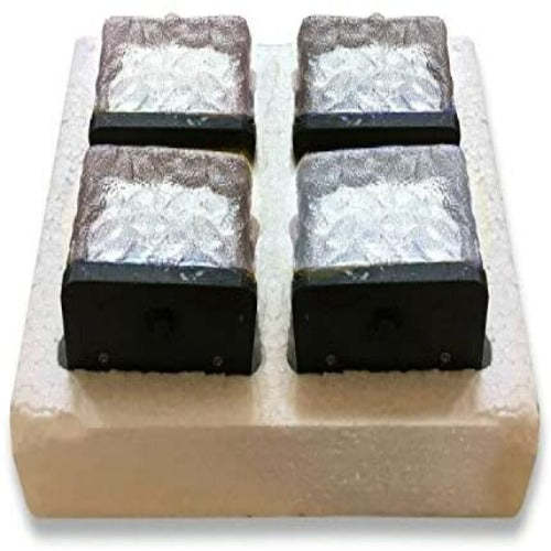 Solar-Powered Heavy Duty Brick Path Lights - Pack of 4 | Decorative Outdoor Pavers-Sparklie Lights