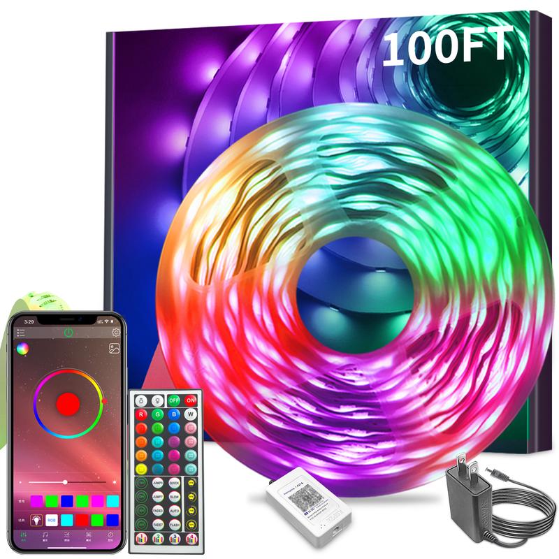 Music Sync LED Strip Lights With Adhesive Backing And Control
