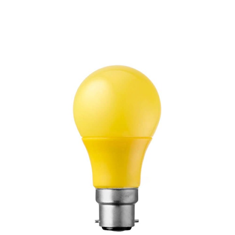 5W Yellow GLS LED Light Bulb (B22)-Sparklie Lights