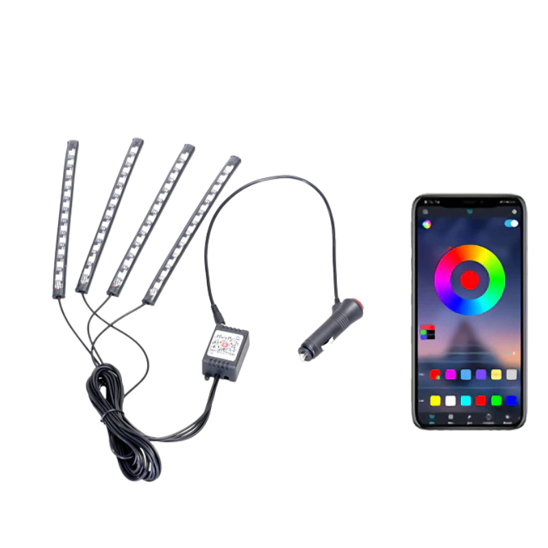 LED Controllable Ambient Car Light With Lighter-Sparklie Lights