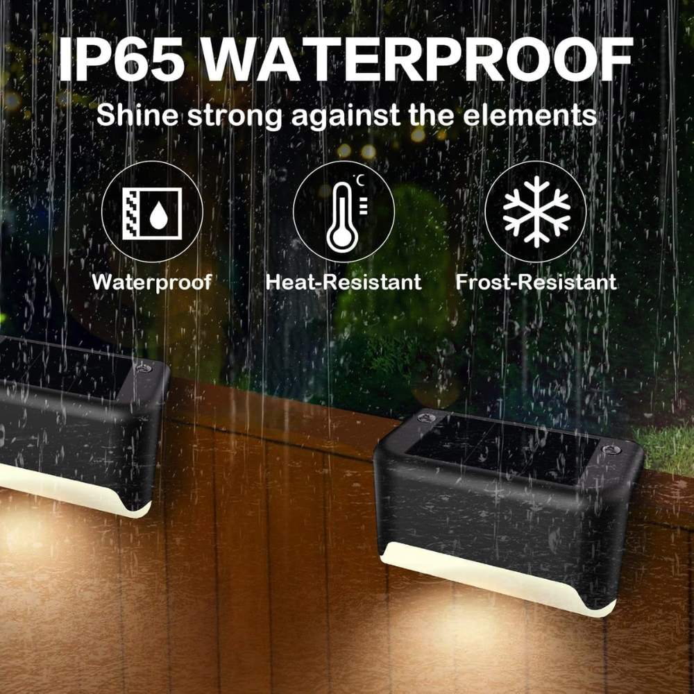 Solar Deck Lights Outdoor  Waterproof LED