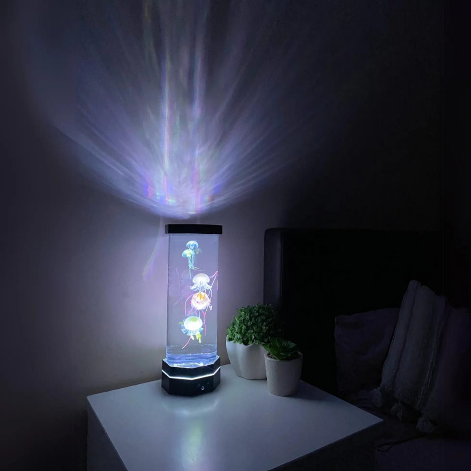 LED Jellyfish Lamp With Remote Control And Ocean Projection-Sparklie Lights