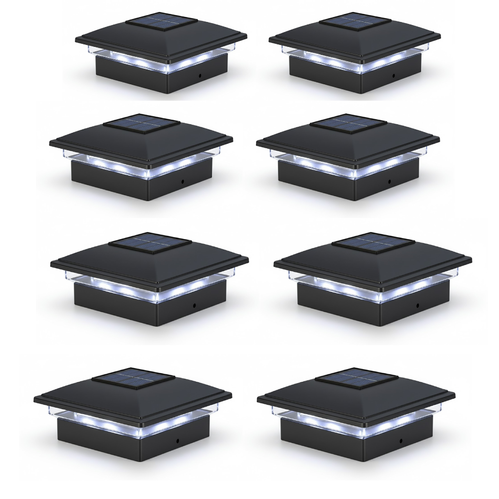 Dual Mode Waterproof Solar Post Cap Lights for Outdoor Fence