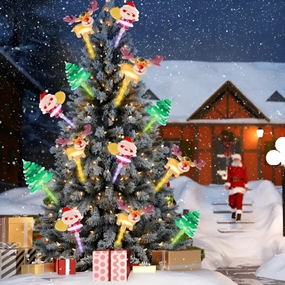 Pack of 6 Solar Powered Indoor Outdoor Christmas Lights