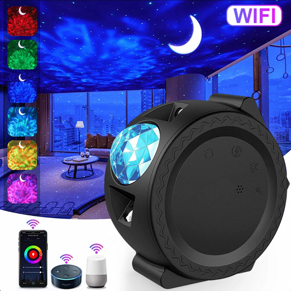 Galaxy Light Projector With Music Sync And Ambient Lighting-Sparklie Lights