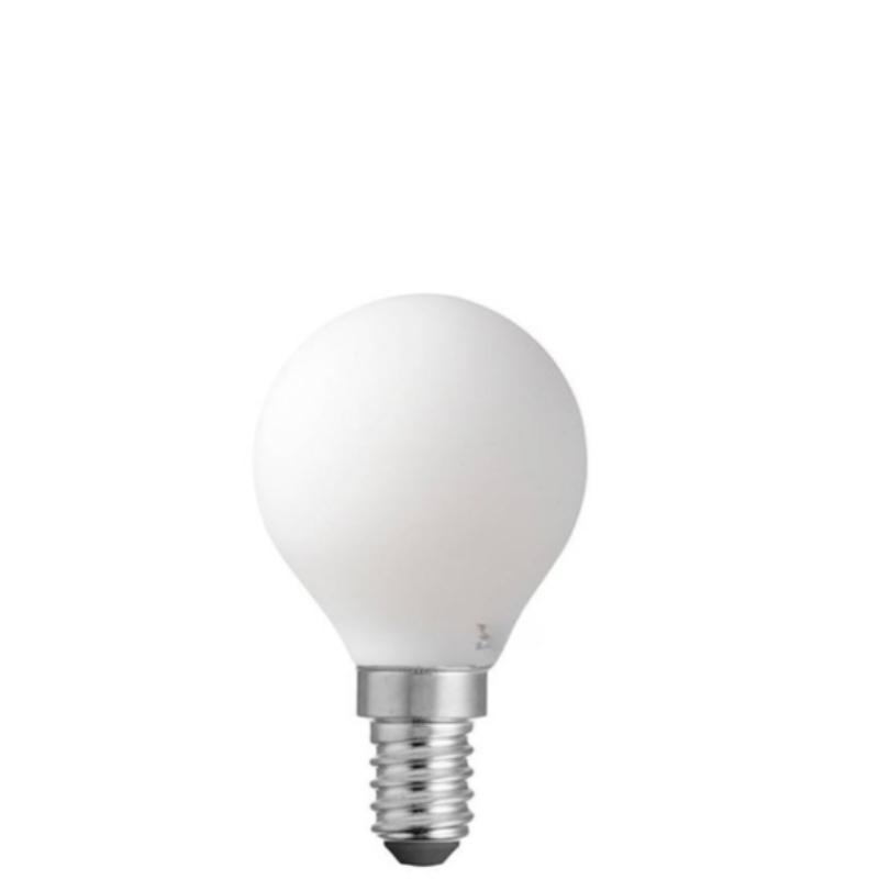 6W 12 Volt DC Fancy Round Opal Dimmable LED Bulb (E14) in Warm White-Sparklie Lights