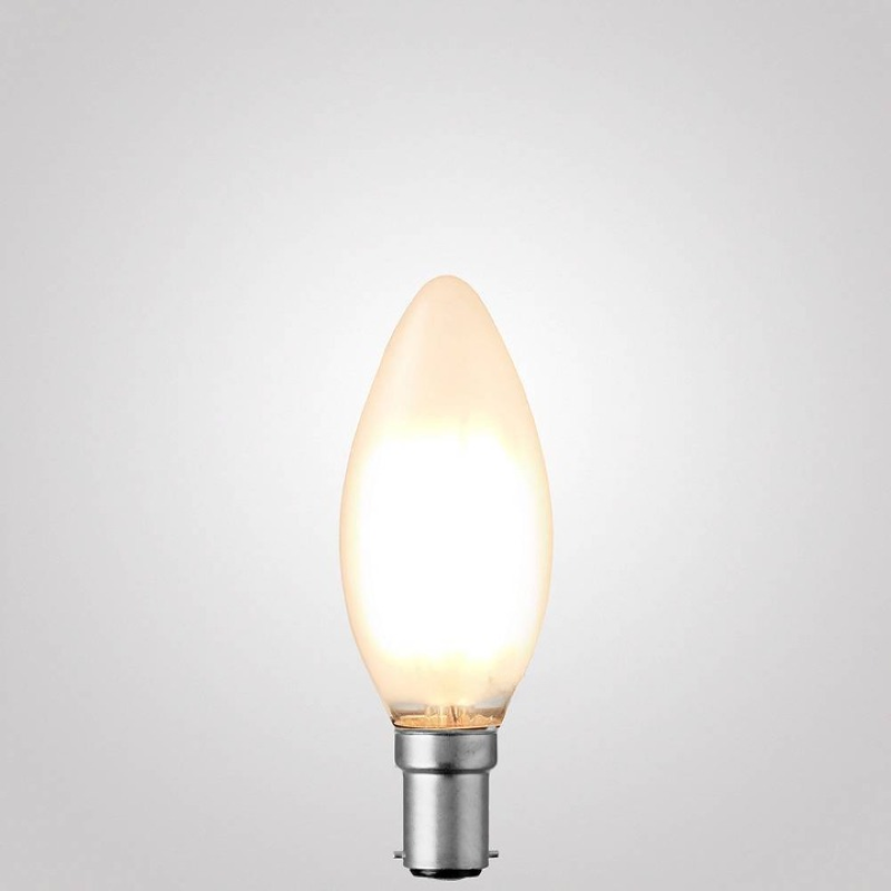 6W Candle Dimmable LED Bulb (B15) Frost in Warm White-Sparklie Lights