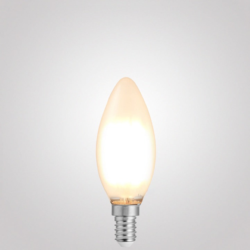 6W Candle Dimmable LED Bulb (E14) Frost in Warm White-Sparklie Lights