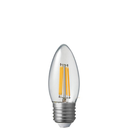 6W Candle Dimmable LED Bulb (E27) Clear in Warm White-Sparklie Lights