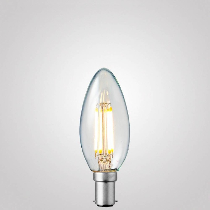 6W Candle Dimmable LED Bulb (B15) Clear in Warm White-Sparklie Lights