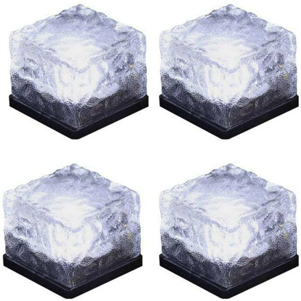 Solar-Powered Heavy Duty Brick Path Lights - Pack of 4 | Decorative Outdoor Pavers-Sparklie Lights