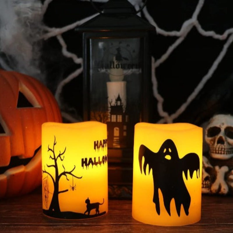 Set of 2 Halloween Decorative LED Candles-Sparklie Lights