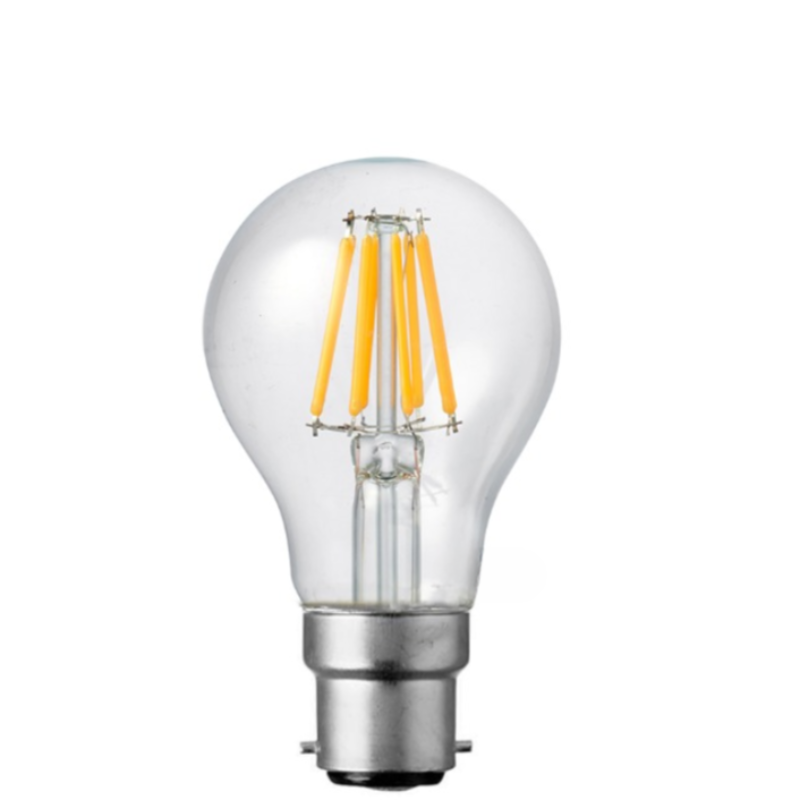 8W 12-24 Volt DC GLS Dimmable LED Light Bulb (B22) Clear in Warm White-Sparklie Lights
