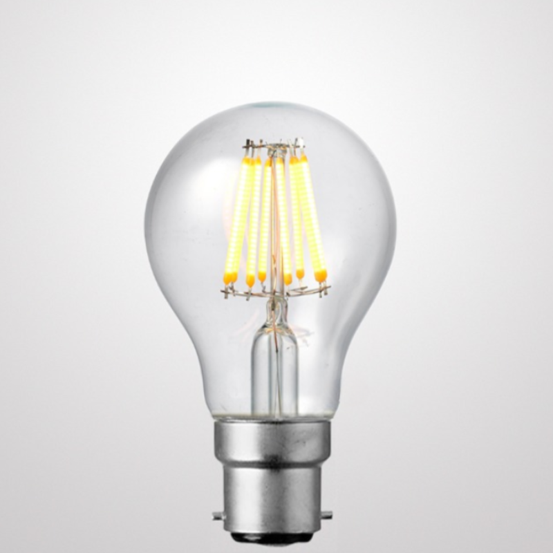 8W 12-24 Volt DC GLS Dimmable LED Light Bulb (B22) Clear in Warm White-Sparklie Lights