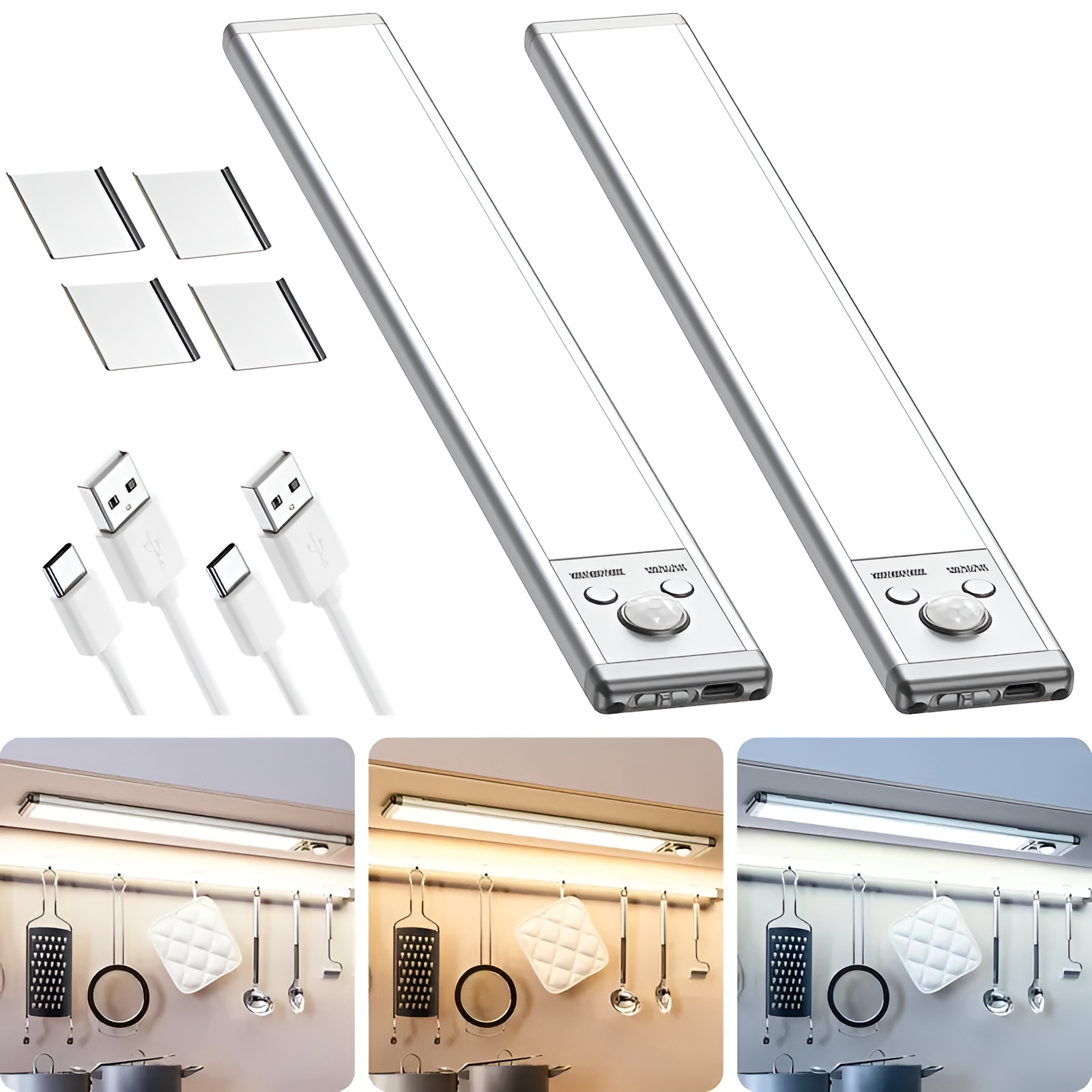 Magnetic Rechargeable 76 LED Motion Sensor Lights