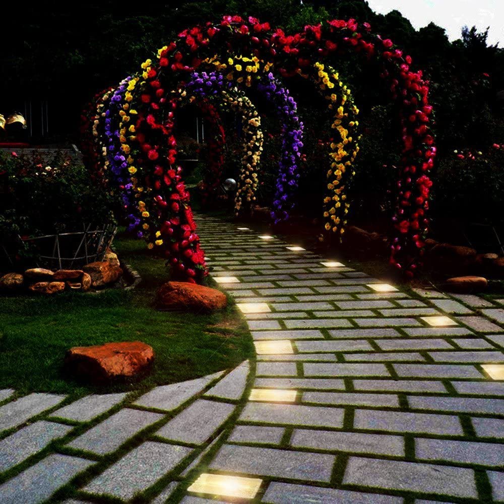 Solar-Powered Heavy Duty Brick Path Lights - Pack of 4 | Decorative Outdoor Pavers-Sparklie Lights