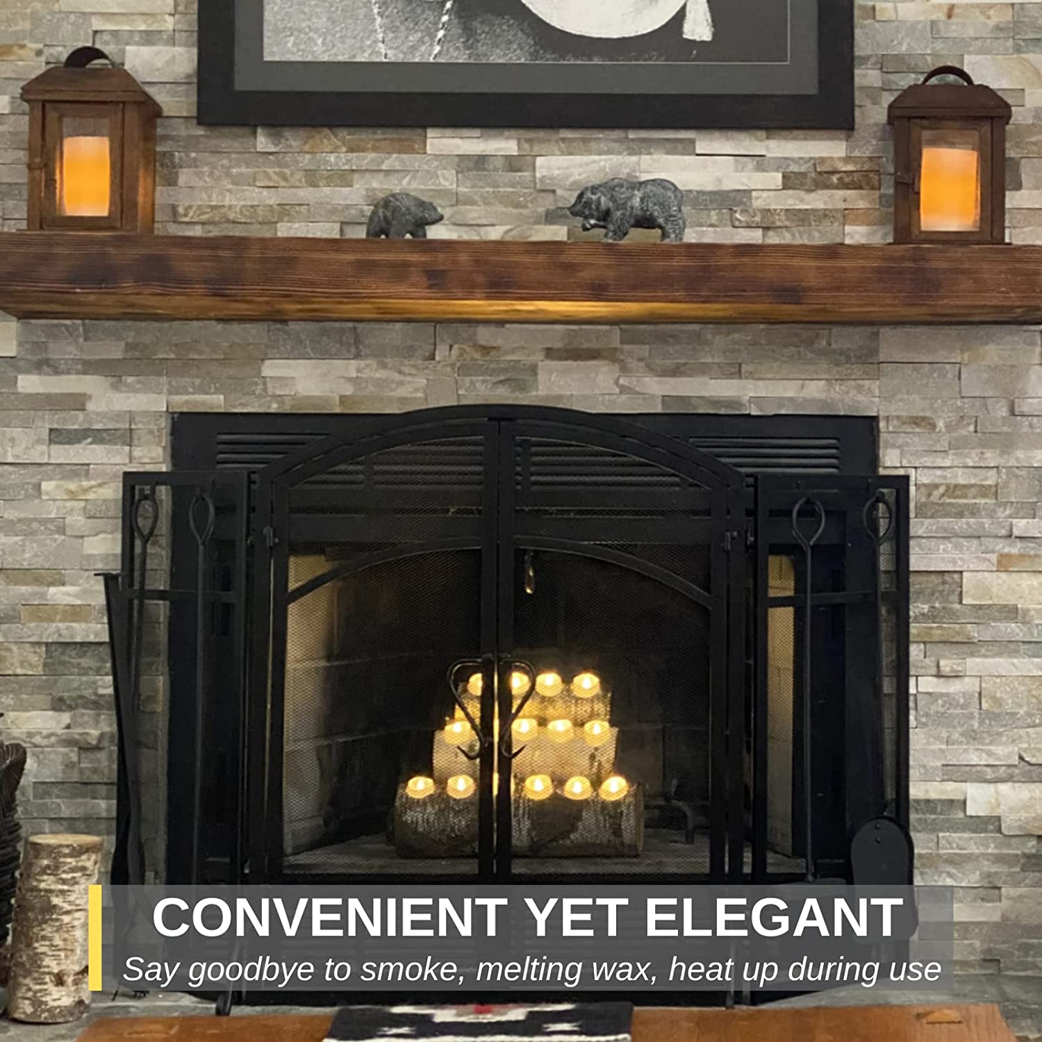 LED Tea Lights with Timer, Built-in 6 Hours Timer Tea Lights, Votive Candles Battery Operated, Flameless Candles with Timer-Sparklie Lights