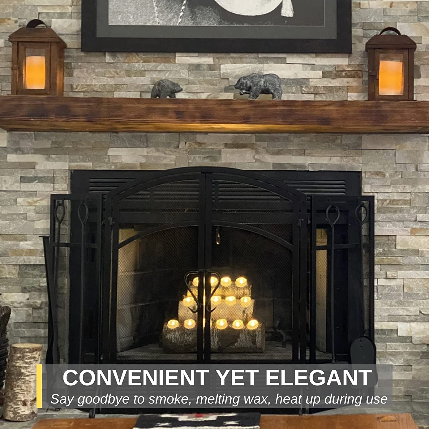 LED Tea Lights with Timer, Built-in 6 Hours Timer Tea Lights, Votive Candles Battery Operated, Flameless Candles with Timer-Sparklie Lights