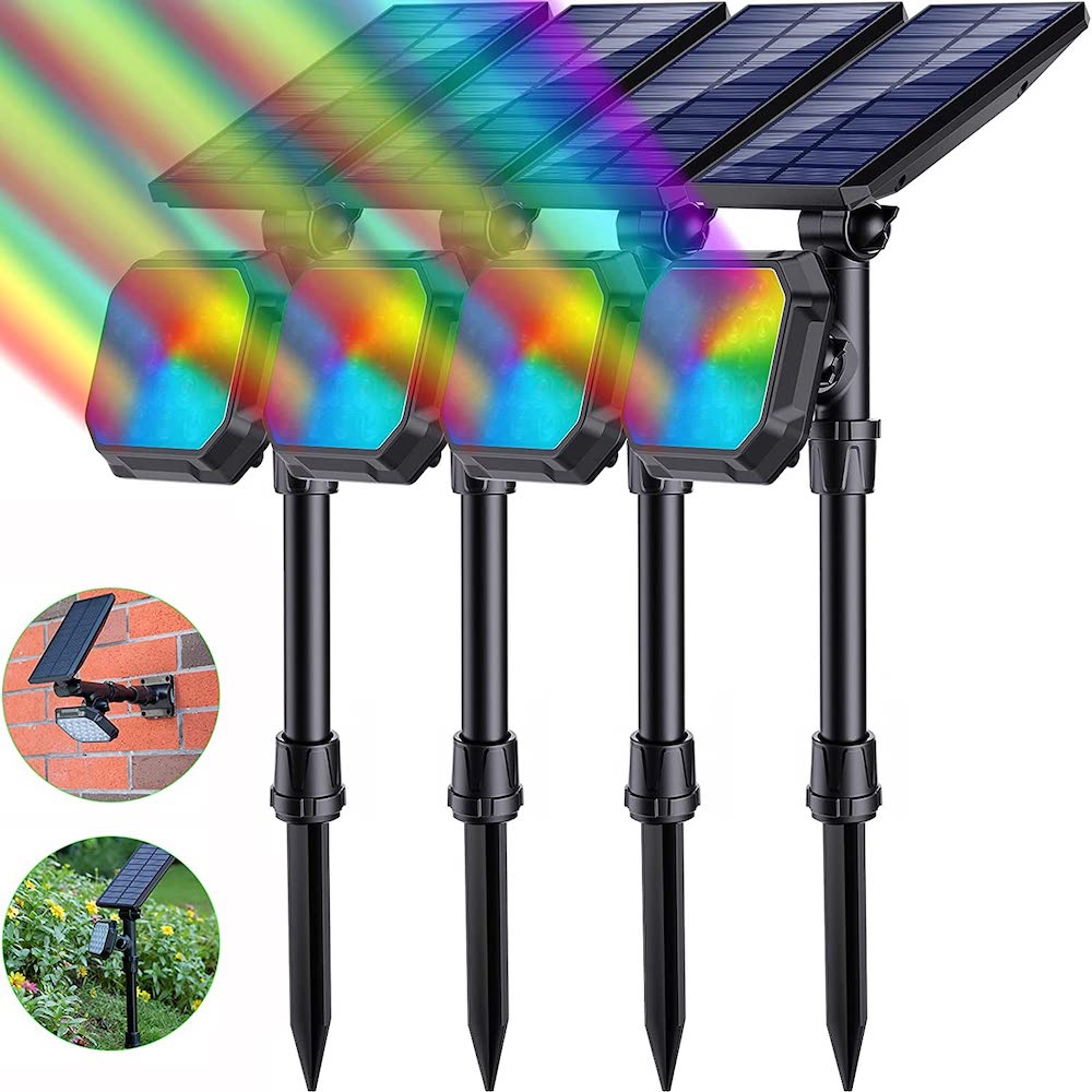 Color Changing Solar Outdoor Spot Lights-Sparklie Lights