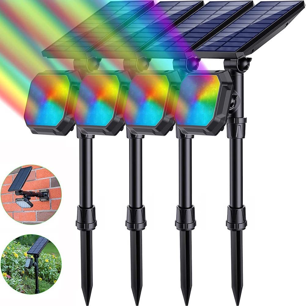 Color Changing Solar Outdoor Spot Lights-Sparklie Lights