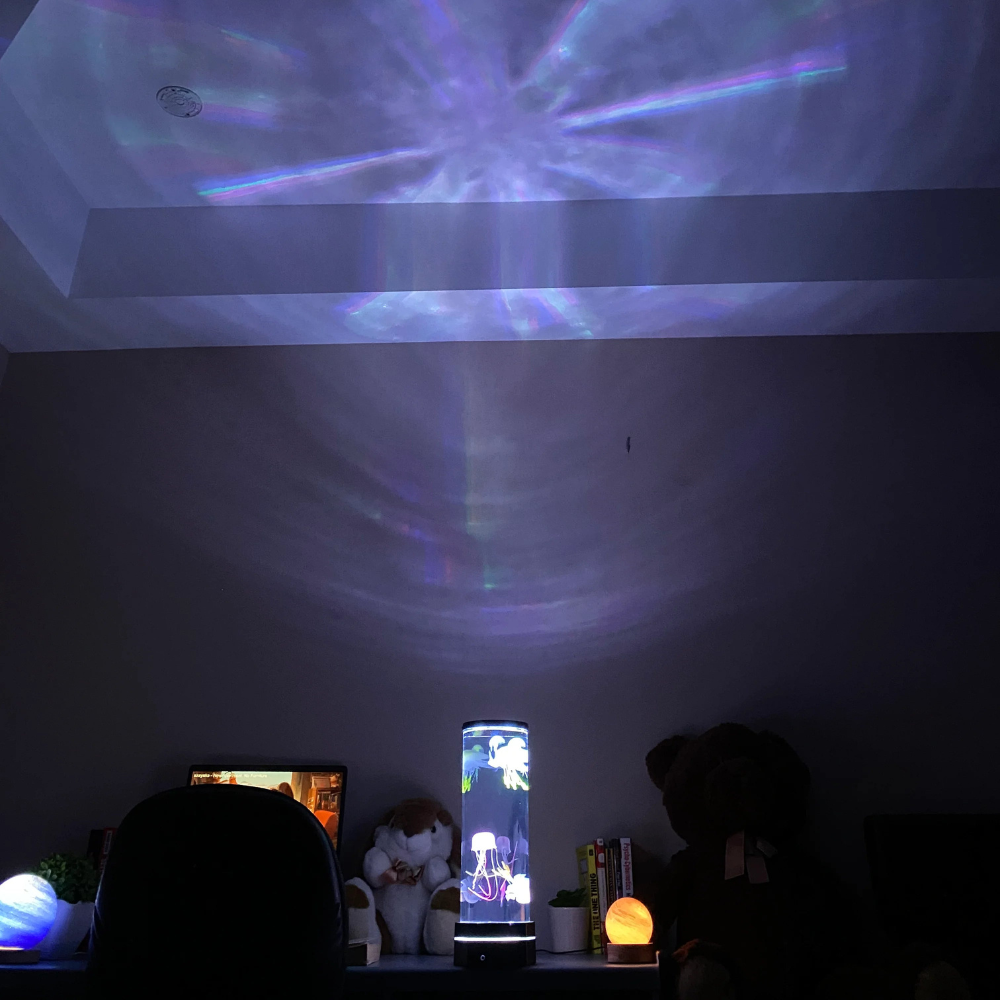 LED Jellyfish Lamp With Remote Control And Ocean Projection-Sparklie Lights
