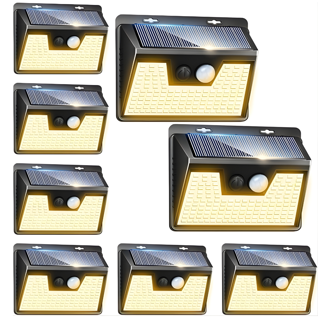 140LED Solar Security Fence Lights For Wall Garden Yard Outside