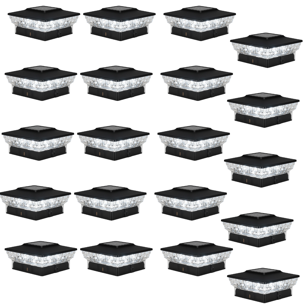 Flickering Flame Solar Post Cap Lights for Outdoor Deck and Fence