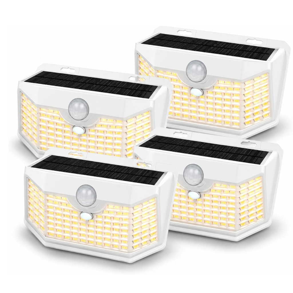 Outdoor Waterproof 120 LED Solar IP65 Wall Light With Motion Sensor And 3 Lighting Modes