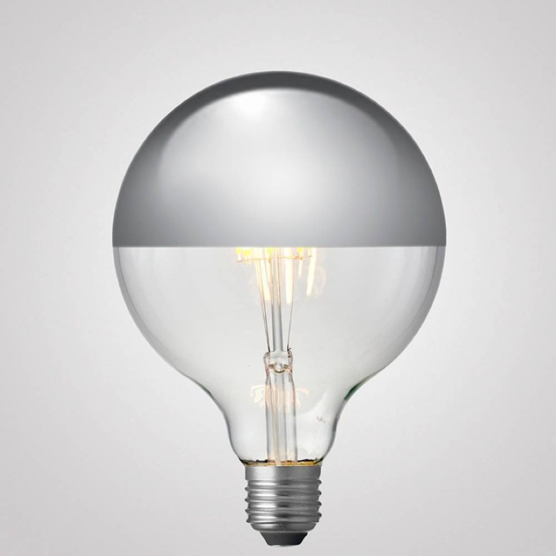 8W G125 Silver Crown Dimmable LED Light Bulb (E27)-Sparklie Lights