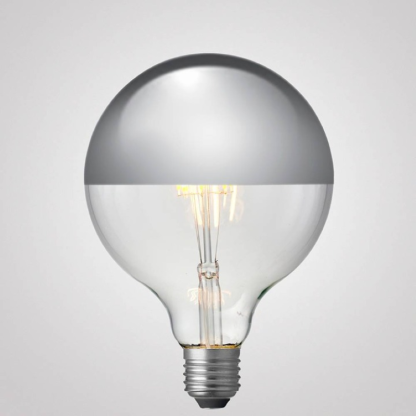 8W G125 Silver Crown Dimmable LED Light Bulb (E27)-Sparklie Lights