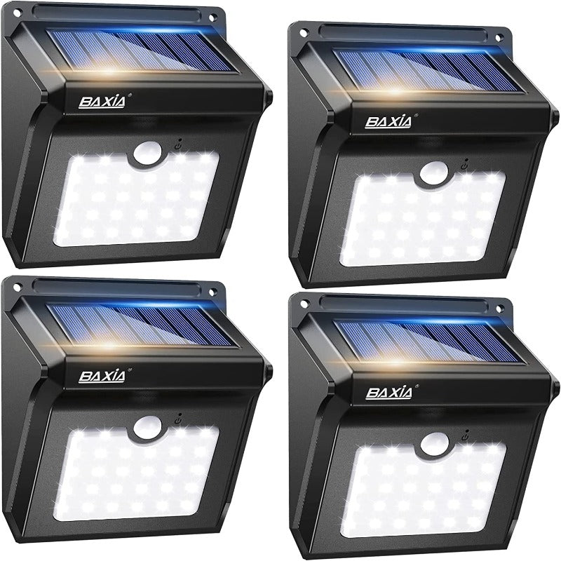 Pack of 4 Solar Outdoor Wireless Motion Sensor Lights-Sparklie Lights